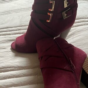 G by Guess Burgundy Heeled Boots